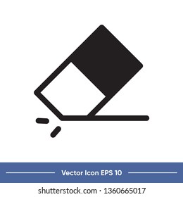 eraser vector icon template