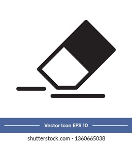 eraser vector icon template