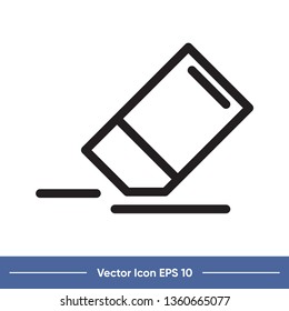 eraser vector icon template