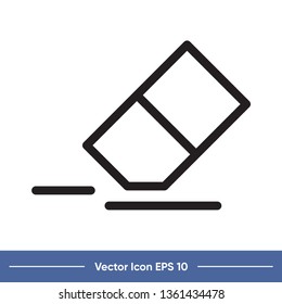 eraser vector icon template