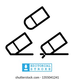 eraser vector icon in trendy flat style