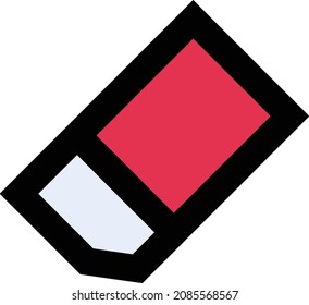 eraser vector illustration isolated on a transparent background. stroke vector icons for concept or web graphics.