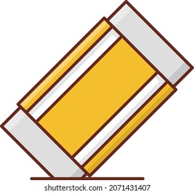 eraser Vector illustration on a transparent background. Premium quality symbols. Vector Line Flat color  icon for concept and graphic design.
