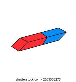 eraser vector isolated on a white background, flat, cartoon style. For web and print design.