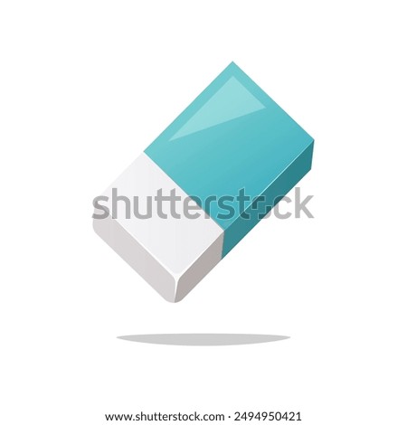 Eraser vector isolated on white background.