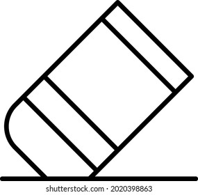 Eraser Vector Line Icon Design
