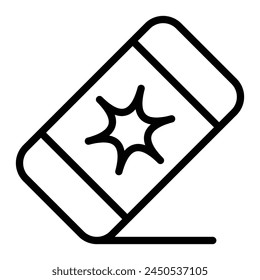 Eraser Vector Line Icon Design