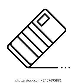 Eraser Vector Line Icon Design