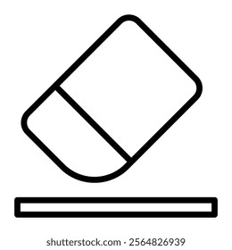 Eraser Vector Line Icon Design