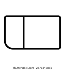 Eraser Vector Line Icon Design