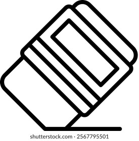 Eraser Vector Lineal Icon On White Background.