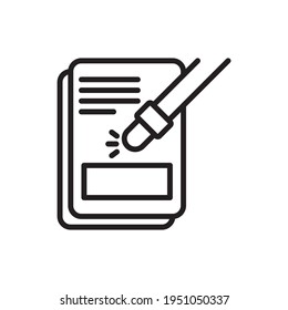 Eraser vector outline icon style illustration. EPS 10 file