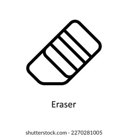 Eraser Vector   outline Icons. Simple stock illustration stock