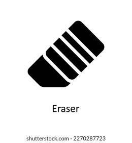 Eraser Vector   solid Icons. Simple stock illustration stock