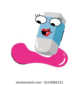 Eraser Vector Sticker. Eps 10 File 