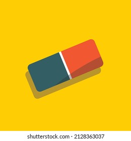 Erasers Pictogram icon flat vector, ilustrasi 
