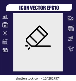 Erases icon vector