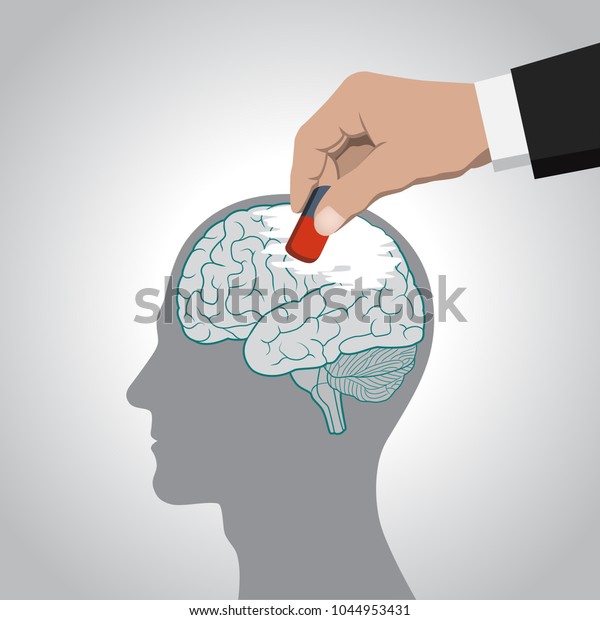 Erasure Brain Contents Memory Memories Deprivation Stock Vector Royalty Free 1044953431