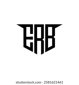 ERB letter logo design with white background in illustrator, vector logo modern alphabet font overlap style, calligraphy designs for logo, Poster, Invitation, etc.