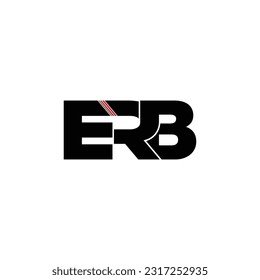 ERB-Brief-Monogramm-Logo-Design-Vektorgrafik