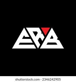 Diseño del logotipo de la letra del triángulo ERB con forma de triángulo. Monograma de diseño del logotipo del triángulo ERB. Plantilla de logotipo vectorial del triángulo ERB con color rojo. Logotipo triangular ERB Diseño sencillo, elegante y lujoso.