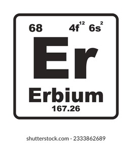 Erbium element icon vector illustration template symbol