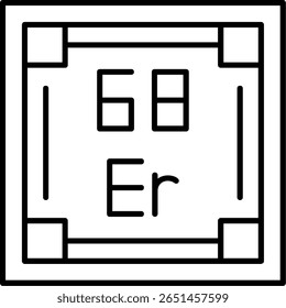 Design de ícone de estilo preenchido Erbium