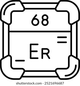 Erbium Linie Vektor Icon Design