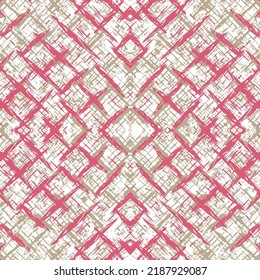 Erbu tiles. Lisbon seamless pattern. Morocco fabric, traditional pottery. Wrinkled paper. Vibrant cherry color. Hippie tiedye decor, ethnic carpet. Japanese shibori print. Chinese red ink, erbu dye.
