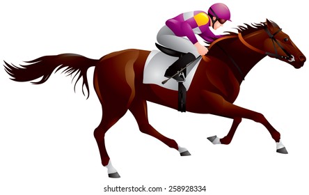 erby, Equestrian sport horse and rider in vector variant 6, Thoroughbred horse, gambling, The Sport of Kings