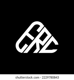 ERC letter logo creative design with vector graphic, ERC simple and modern logo in round triangle shape.