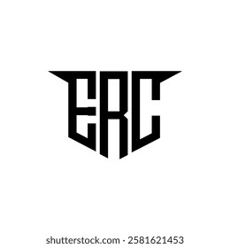 ERC letter logo design with white background in illustrator, vector logo modern alphabet font overlap style, calligraphy designs for logo, Poster, Invitation, etc.