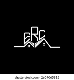 ERC Real State logo design, ERC simple and modern logo. ERC luxurious alphabet design  