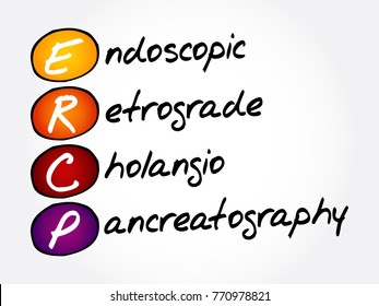 ERCP - Endoscopic Retrograde CholangioPancreatography acronym, concept background