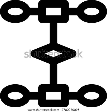 ERD, Entity, Relationship Outline Icon