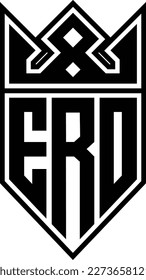 ERD-Briefe mit Logomarkenkronendesign
