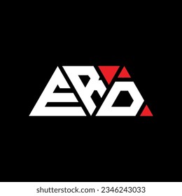 Das Logo-Design des ERD-Dreiecksbriefes mit dreieckiger Form. Design-Monogramm für das Logo des ERD-Dreiecks. ERD Dreieck-Vektorlogo-Vorlage mit roter Farbe. Das dreieckige Logo des ERD schlicht, elegant und luxuriös.
