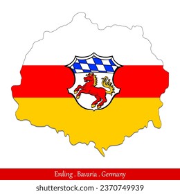 Erding Flag - Bavaria, Germany (EPS)