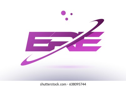 ere e r e  alphabet letter logo combination purple pink creative text dots company vector icon design template