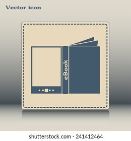 e-reader, book vector icons