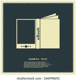 e-reader, book vector icons