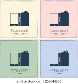 e-reader, book vector icons