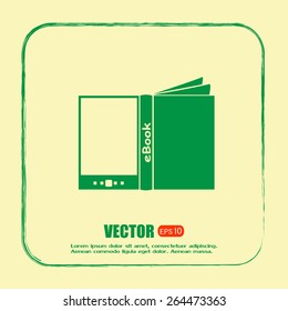 e-reader, book vector icons