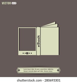 e-reader, book vector icons