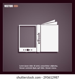 e-reader, book vector icons