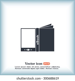 e-reader, book vector icons
