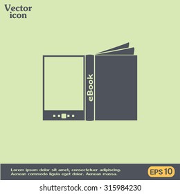e-reader, book vector icons