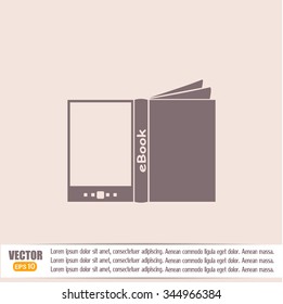 e-reader, book vector icons