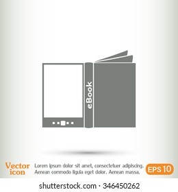 e-reader, book vector icons