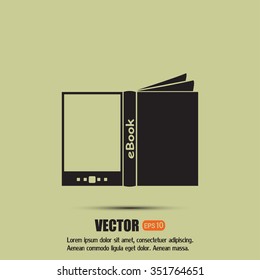 e-reader, book vector icons